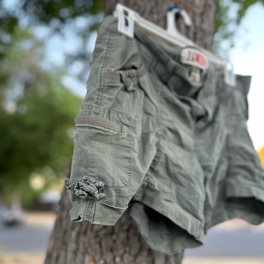 1st Kiss Olive Women's Cargo Shorts - Picture 5 of 7